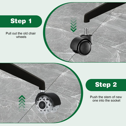 Faankiton 5 Office Chair Wheels, Universal Chair Caster Wheels Replacement