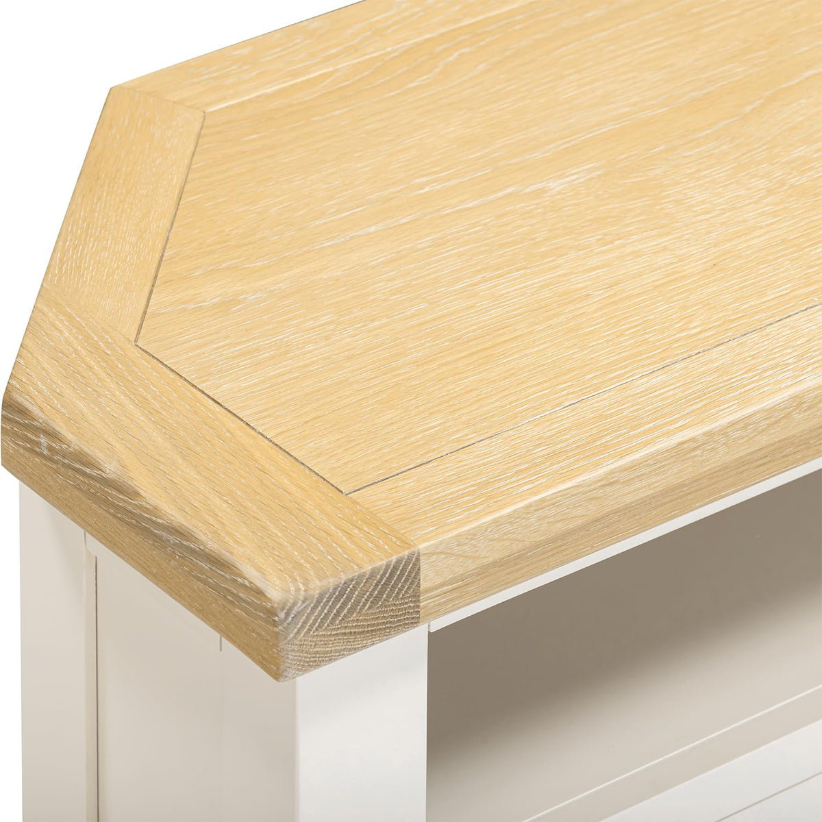 Seconique Windsor Corner Tv Unit in Ivory/Oak