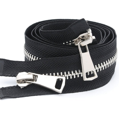ByaHoGa 68 cm #5 Metal Zip 2 Way Separable Silver (TW)