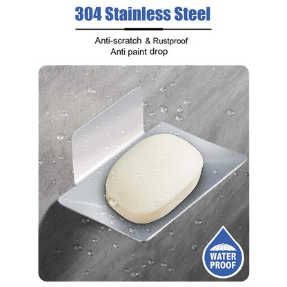 HONZUEN Self-Adhesive Soap Holder, Stainless Steel, Wall Mounted