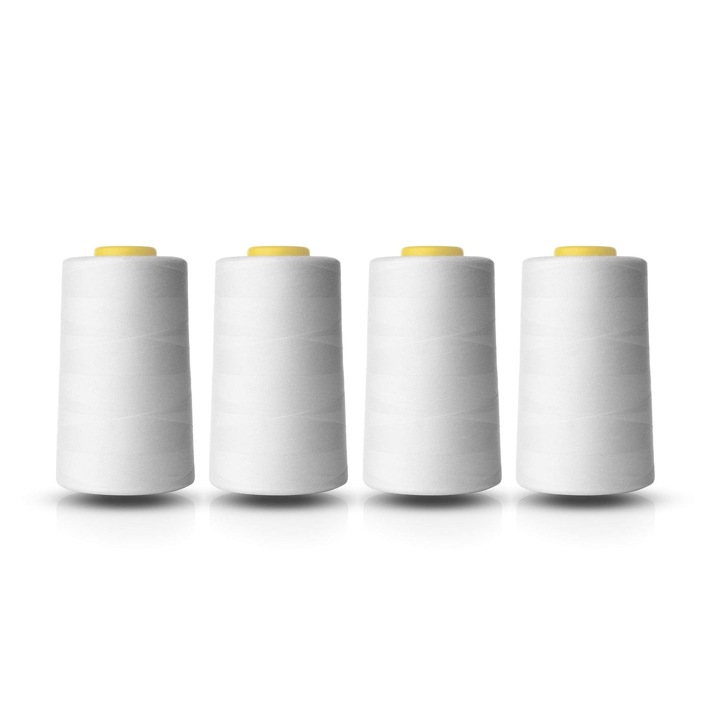 Realm Overlocking Sewing Machine Polyester Thread x Four 5000 Yards Cones White Black Natural Navy Red (Natural)