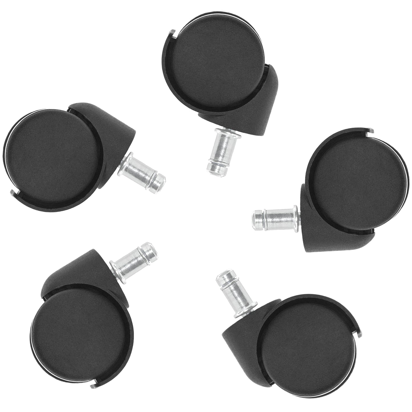 5 PCS Office Chair Caster Wheels,11mm Standard Size Chair Casters