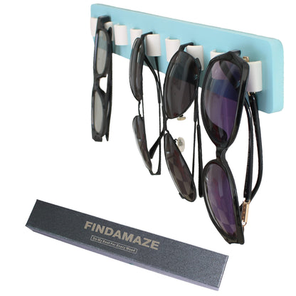 FINDAMAZE Sunglasses Organizer Wood Sunglasses Storage Wall Mounted Glasses Holder/Sunglasses Stand Eyewear Display for Men or Women