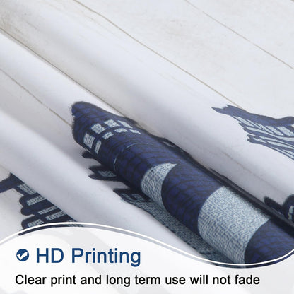 BESTRIPES Long Fabric Shower Curtain, Blue Gray Nautical Lighthouse Shower Curtain for Bathroom, Waterproof Polyester Bathroom Curtains, 72" W x 78" H