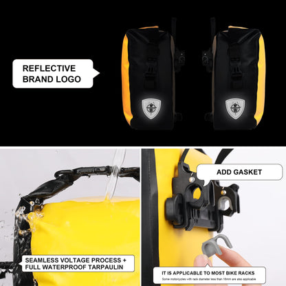 Rhinowalk Bike Pannier Bag 7L Waterproof Bicycle Rear Rack Bag with Shoulder Strap for Touring Cycling