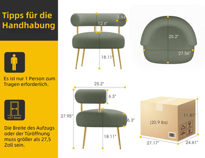 VANTEN Armchair, Dressing Table Chair, Cosy for the Armchair, Living Room, as Stool Dressing Table or Teddy Chair