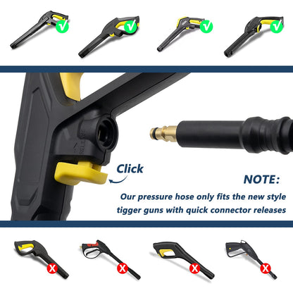 DERASL K?rcher High Pressure Washer Hose Extension 10M (for Quick Connect Models) for Karcher K2 K3 K4 K5 K6 K7 (30m)