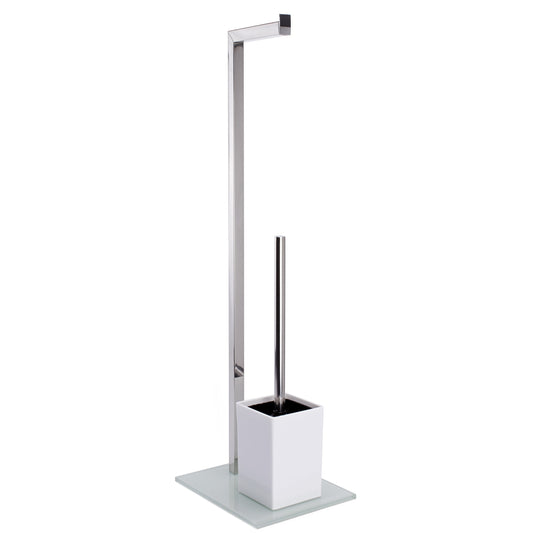 MSV Stainless Steel Toilet Brush Rod, White