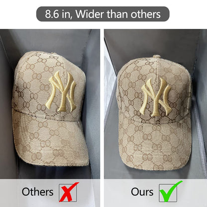 Hat Organizer for Closet, 8.6" Width Widened Design, Large Hat Box, Baseball Cap Storage Bag with Carrying Handles & Lid