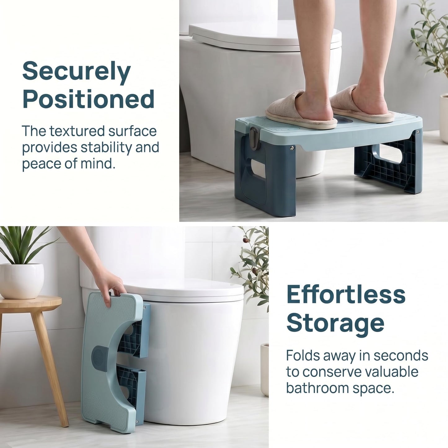 Xygobla 17cm Folding Toilet Stool Portable Non Slip