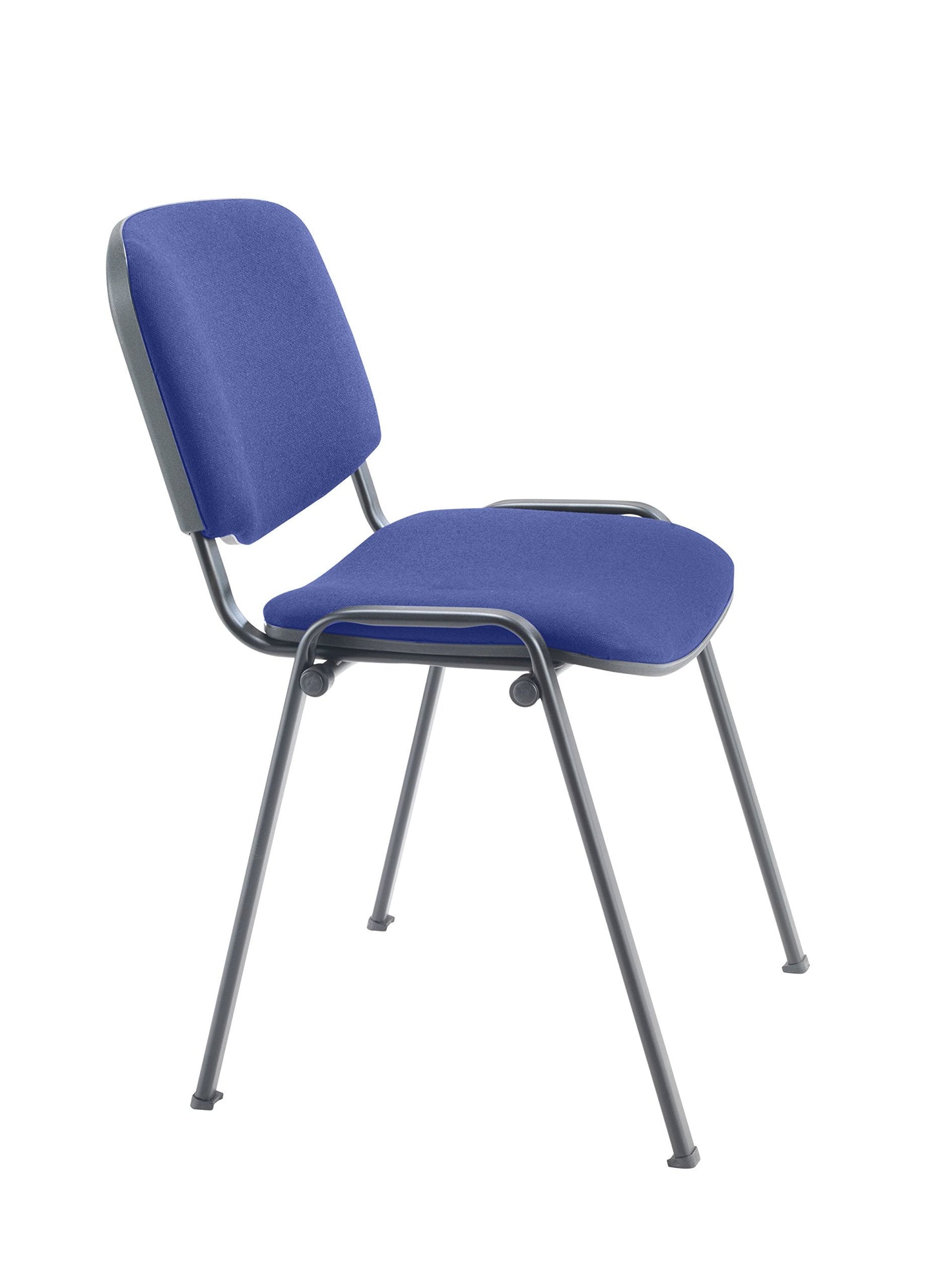 Office Hippo Heavy Duty Stackable Reception Chair, Black Frame, Fabric, Royal Blue