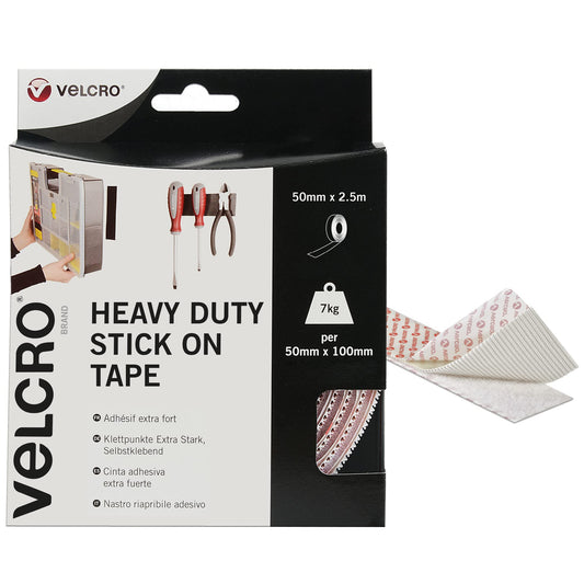 VELCRO Brand Heavy Duty Stick On Tape Cut-to-Length Industrial Strength Double Sided Hook & Loop Self Adhesive Tape Perfect for Room D?cor & Home,
