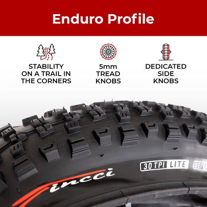 Fincci Fincci Bicycle Tyres MTB 27.5 x 2.35 inch - Pair Foldable Tires 27.5" - Tyres 60-584 for Electro, Hybrid & Mountain bikes, Pack of 2 for Riding