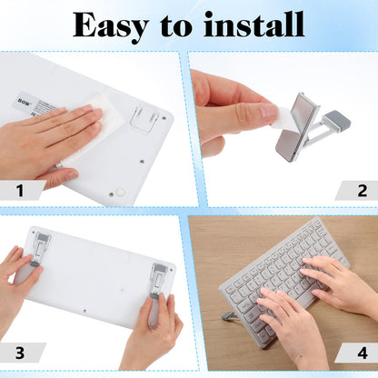 WJIAAA 4Pcs Mini Portable Laptop Stand, Foldable Keyboard Riser Stand