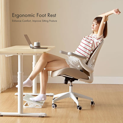 EUREKA ERGONOMIC Foot Rest Under Desk, Ergonomic Adjustable Footstool with Metal Frame, Massage Surface & 3 Height Positions
