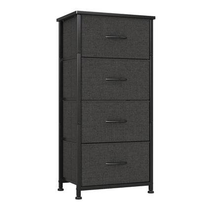 CAIYUN Chest of Drawers Bedroom, 4 Drawers Tall Dresser, Dresser for Bedroom Entryway Hallway Wardrobe, Closet Storage Drawer, Black