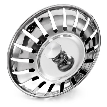 Tomario Kitchen Sink Plug Strainer Stainless Steel Strainers Sink Plugs Replacement Hole Diameter 82mm for Kitchen Sink