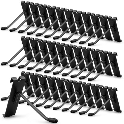 YFNVH 50 Pack Gridwall Hooks, Black Metal Display Hooks, 15 x 9 x 2.5 cm