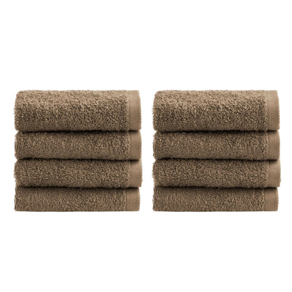 NELLA BIAGINI Minerva Bathroom Washcloths 30 x 30 cm, Set of 8, 100% Pure Terry Towel, Cotton, 420 g/m², Made in Italy, Soft, Absorbent, Practical