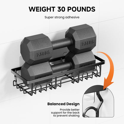 Deyhoc 5 Pack Rustproof Stainless Steel Shower Caddy - Black