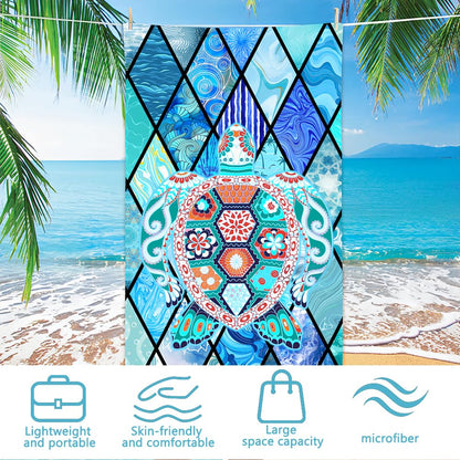 ZPSOSPZ Turtle Travel Towel 160x80cm -Quick Dry Towel with Storage Bag