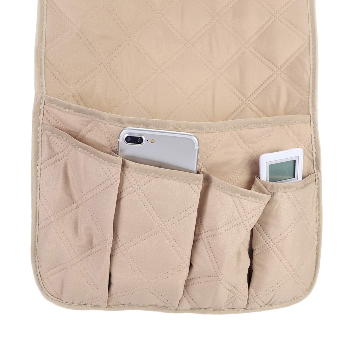 Qchomee Sofa Armrest Caddy Organizer Storage Armrest Chair Desk Sofa Organiser Non-slip TV Remote Control Handset Holder Couch Pocket Organizer for