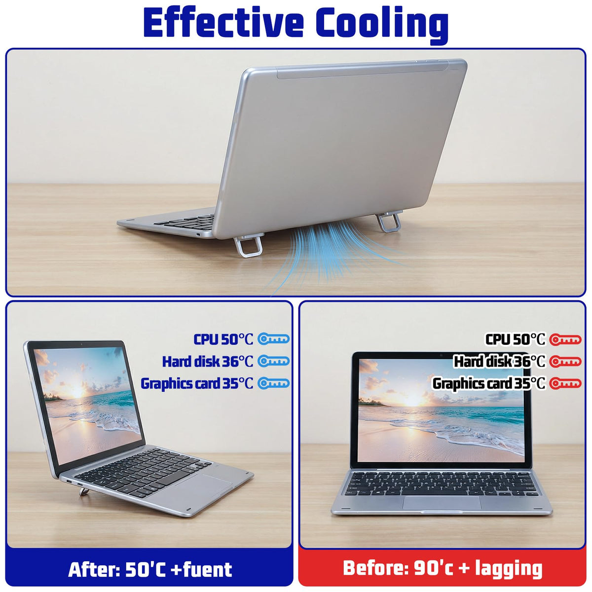 WJIAAA 4PCS Portable Keyboard Riser Self Adhesive Laptop Stand Black Mini Invisible Computer Feet for Desk Computer Keyboard Stand Laptop Holder with