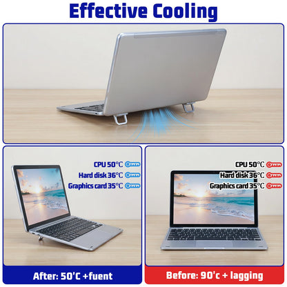 WJIAAA 4PCS Portable Keyboard Riser Self Adhesive Laptop Stand Black Mini Invisible Computer Feet for Desk Computer Keyboard Stand Laptop Holder with