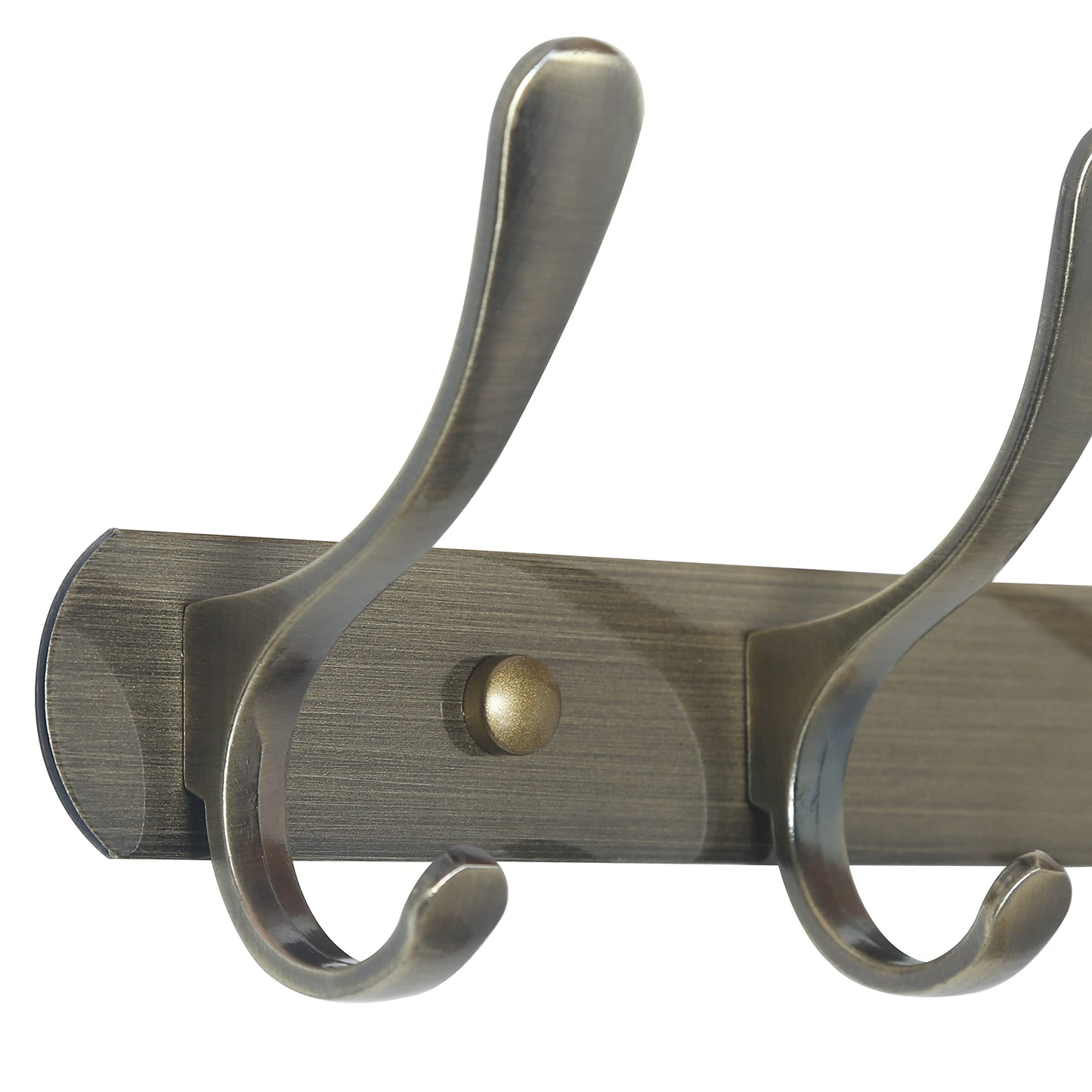 SKOLOO Coat Rack Wall Mount - Modern, Metal Wall Coat Rack with 5 Hooks, Pack of 2, Sturdy Wall Hook Rack Rail for Hanging Coat, Jacket, Clothes, Hat