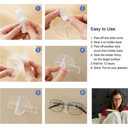 Goping Eyeglasses Organizer Wall Mounted Sunglass Holder for Home Glasses Storage Display Rack, Grandad Spectacles Glasses Support, Home Decoration