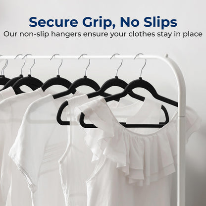 30 Pieces Velvet Hangers - Space Saving Heavy Duty Slim Suit Clothes Hanger Set with 360 Degree Swivel Metal Hook, Can Hold Up to 10 Lbs. For Coats