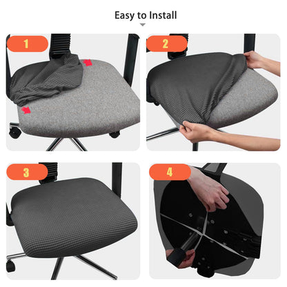 FYTXSZ Office Chair Seat Cover Stretch Elastic Universal Fit Washable Slipcover Seat Protector for Desk Swivel Computer Chairs