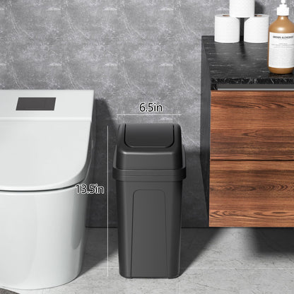Zopnny 7 L Small Rubbish Bin, Trash Bin for Bathroom or Bedroom