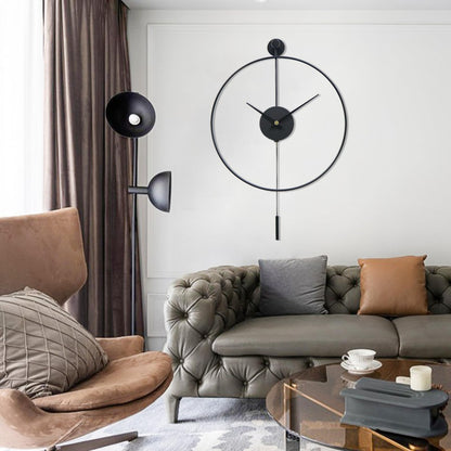 Classical Large Decorative Wall Clock with Pendulum, Modern Non-Ticking Silent Metal Wall Clocks for Living Room, Bedroom, Study, Office,20??