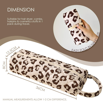 MOMOJULI Cute Quilted Hair Tools Bag with Zip Hair Styling Accessories Travel Storage Case Organiser for Shark FlexStyle,Dyson Airwrap Hair