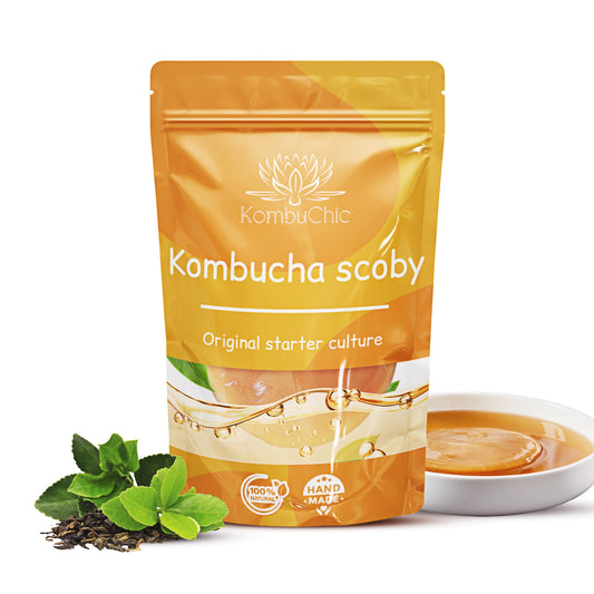 Kombucha scoby Starter Kit + Preparation Tips, Basic Recipe Guide