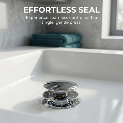 AQRNKK Pop up Sink Plug with Drain Strainer, Brass Bounce Core Push Drain Plug, Suitable for 1.18'' to 1.81'' (30-46mm), a Depth ＞50mm