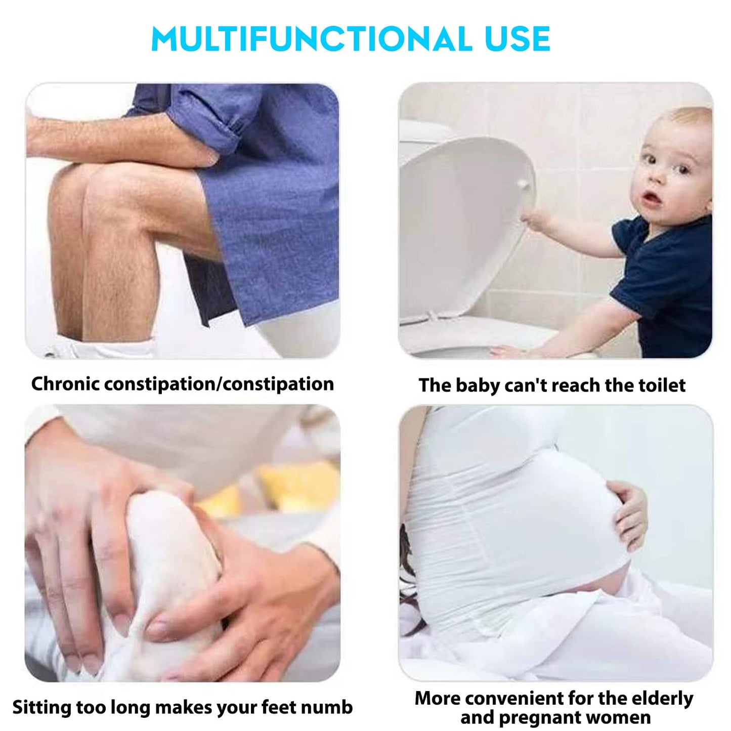 Toilet Step Stool, Toilet Assistance Steps, Bathroom Toilet Stool, Kids Tot Step Stool, Foldable Toilet Stool, Fits All Toilets