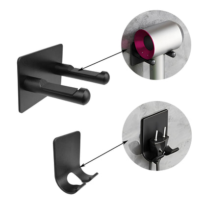 YAVO-EU Hair Dryer Holders, Hairdryer Stand Wall Mounted Fixing Without Drilling Suitable for Most Hair Dryers Installed in Bedroom Washroom and