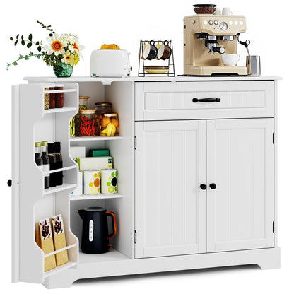 Xbro Sideboard Cabinet, Kitchen Storage Cupboard with Drawer