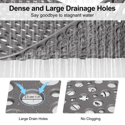Extra Large Shower Mat Non Slip Anti Mould: 80 x 120 cm Non Slip Shower Mat for Inside Walk-in Shower Tray