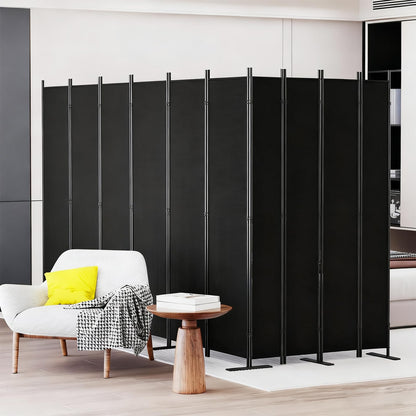 C-Hopetree 10 Panels 6 Ft Room Divider and Folding Privacy Screen, Indoor Fabric Portable Partition and Separation Wall for Home
