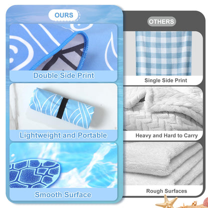 Anavasi 1 Pack Microfibre Beach Towels for Adults, 180 x 90 cm with Net Bag