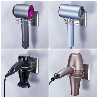 XILIMEN Hair Dryer Holder, Hairdryer Holder Wall Mounted, Hair Dryer Stand, Adhesive Hair Tool Organiser