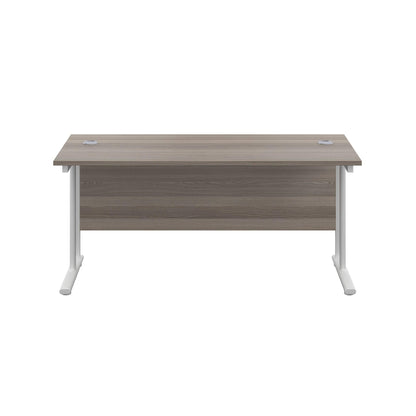 Office Hippo Heavy Duty Rectangular Cantilever Office Desk, Home Office Desk, Office Table, Integrated Cable Ports, PC Desk For Office or Home
