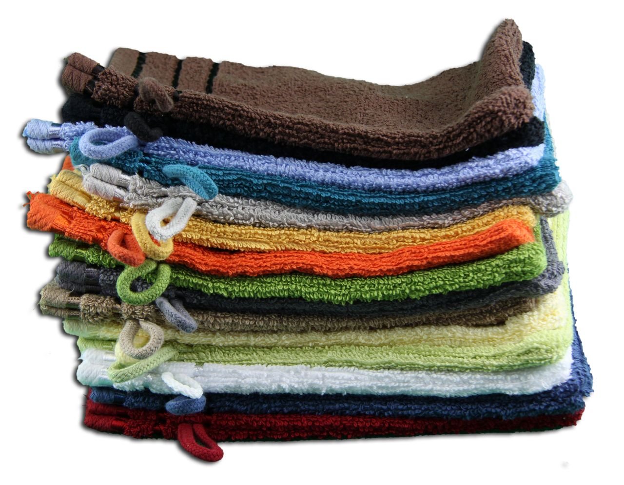 Gözze - Bath/Shower Glove/Mitt, Set of 4, Berlin, 100% Cotton, 17 x 24 cm - Corn