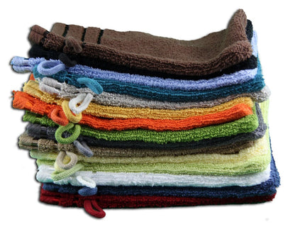 Gözze - Bath/Shower Glove/Mitt, Set of 4, Berlin, 100% Cotton, 17 x 24 cm - Corn