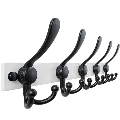 Dseap Coat Rack Wall Mount, Heavy Duty 2.5mm Base vs Flimsy 1mm, Double-Thick Solid Anti-Snap Hooks