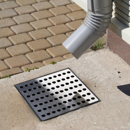 Steel Drain Cover 15 X 15cm - Pack of 2 Rustproof Swirl Drain Covers Outdoor & Indoor - Durable Mesh Drainage Covers Suitable as Shower Drain Cover