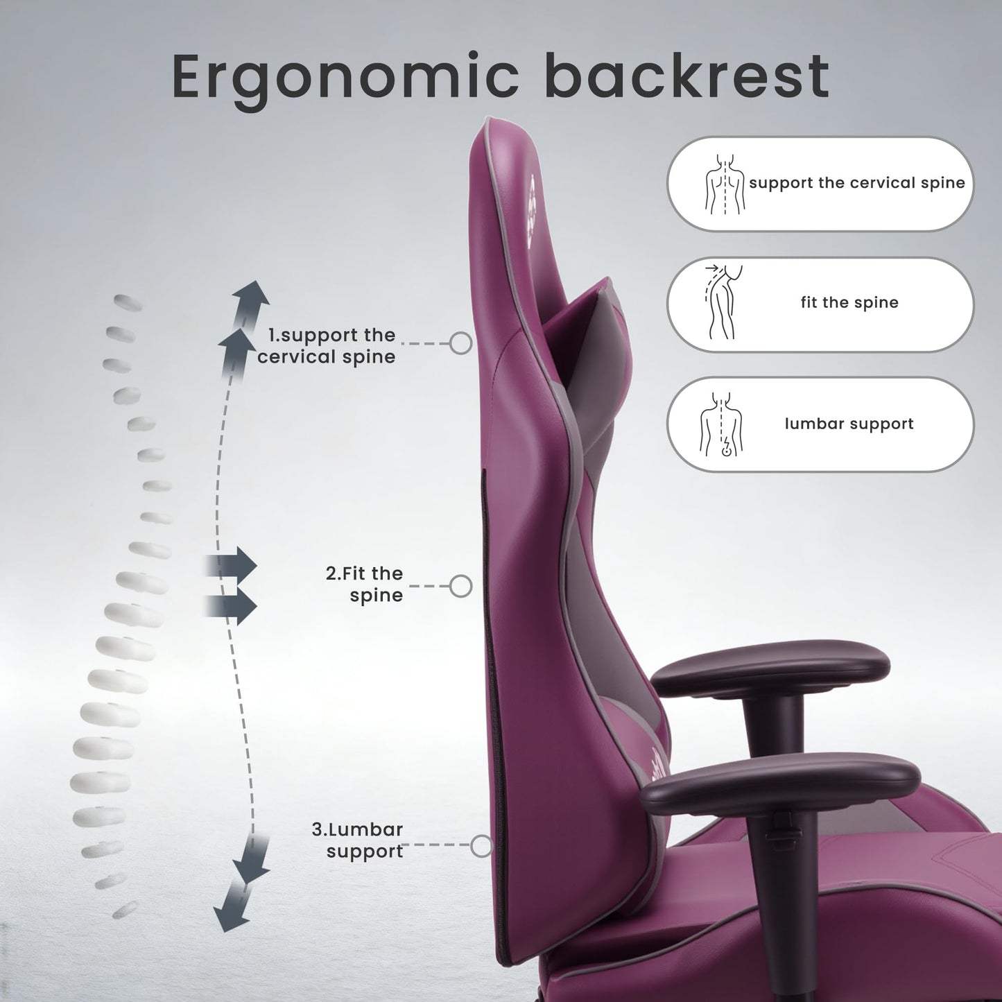 Play haha.Ergonomic reclining seat with footrest adjustable headrest and lumbar cushion high back support padded armrests PU leather finish for